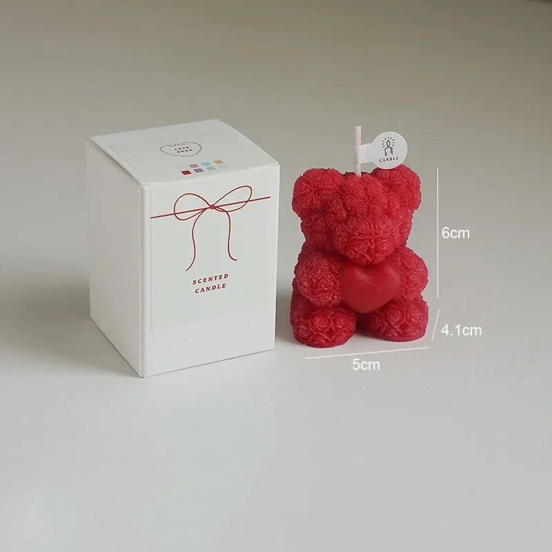 Rose Bear Aromatherapy Candle