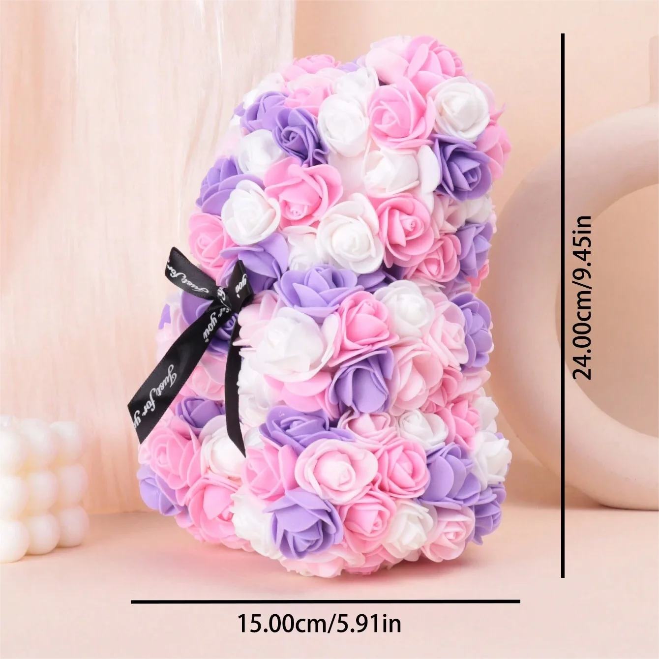 Artificial Flower Eternal Rose Teddy Bear