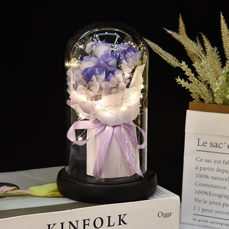 Eternal Rose LED Light Dome Gift