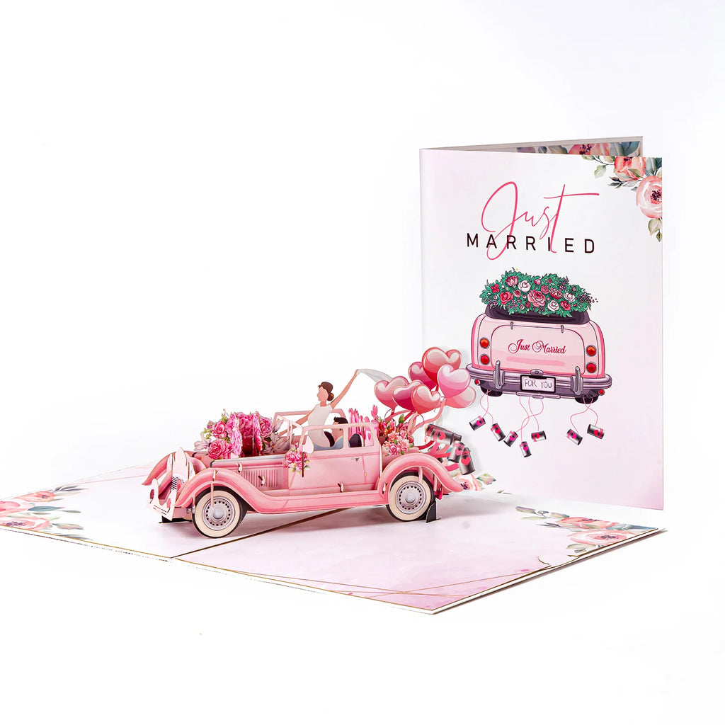 Romantic Car Pop-Up Greeting Card