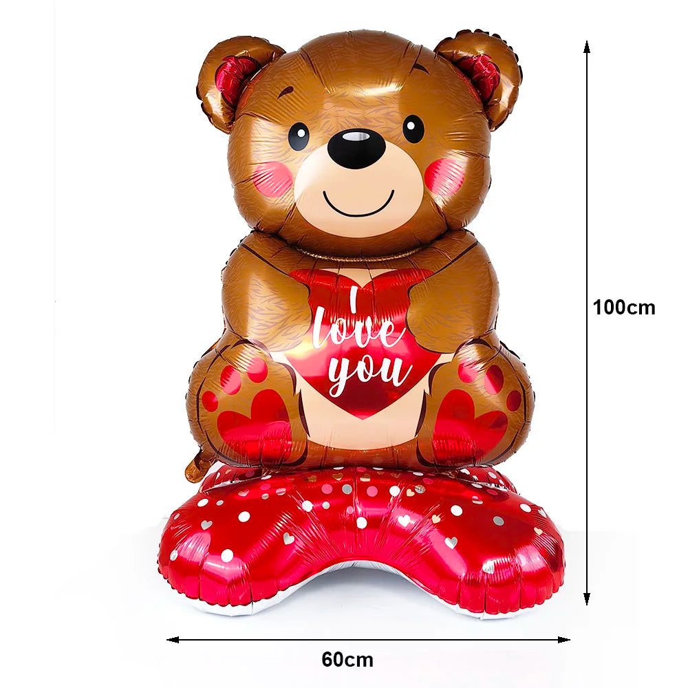 Love Bear Rose Balloon Decoration