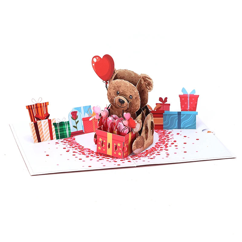 Valentine Bear Pop-Up Greeting Card