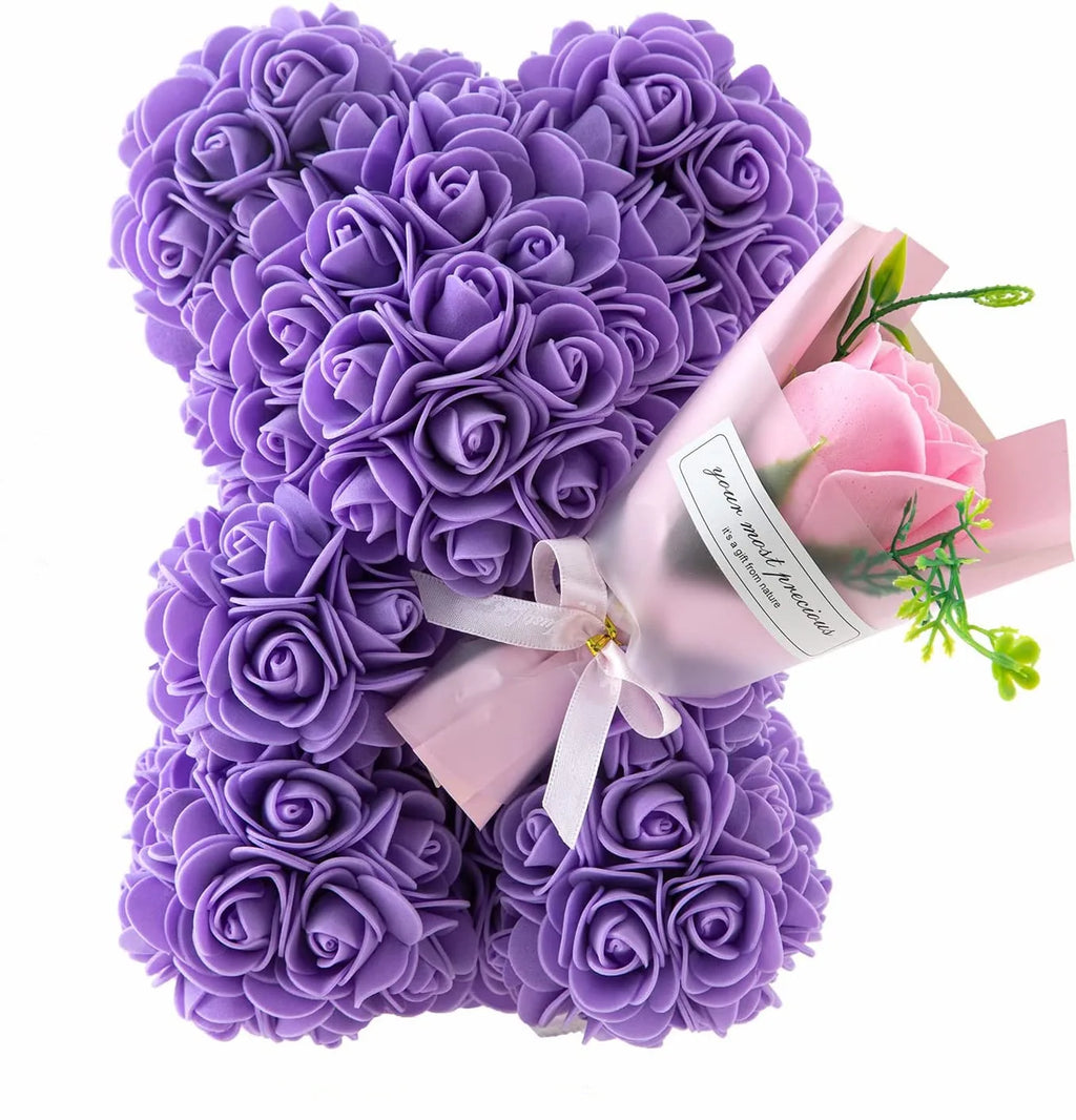 Rose Bear with Bouquet