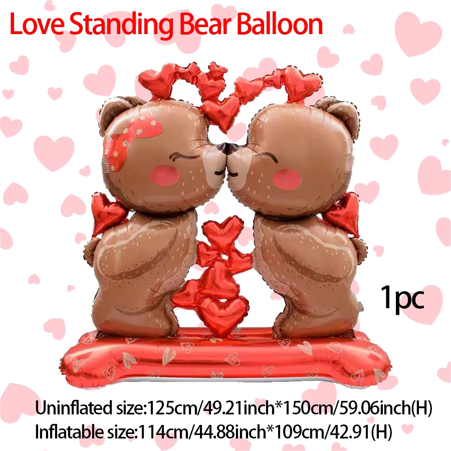 Kiss Love Bear Balloon Decoration