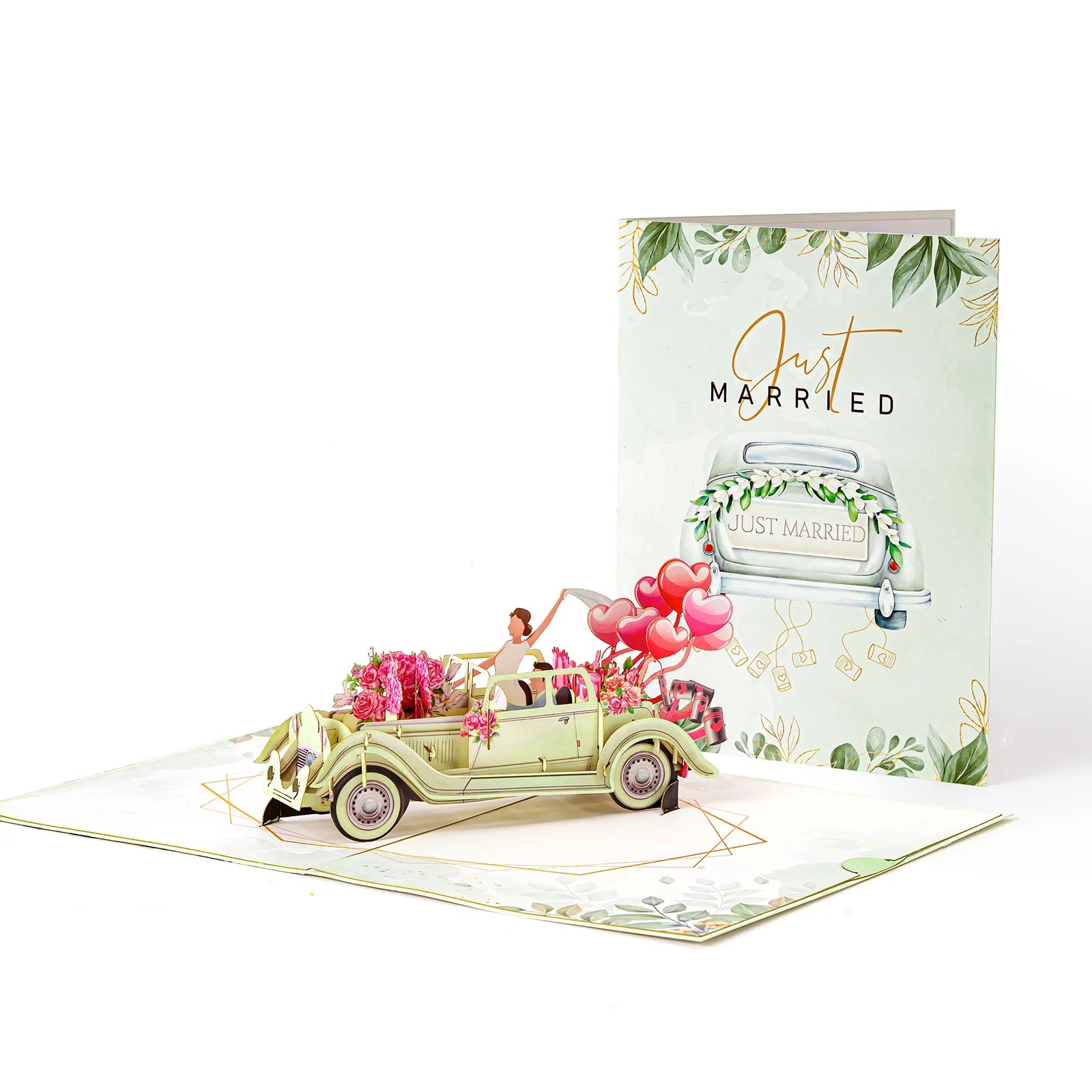 Romantic Car Pop-Up Greeting Card