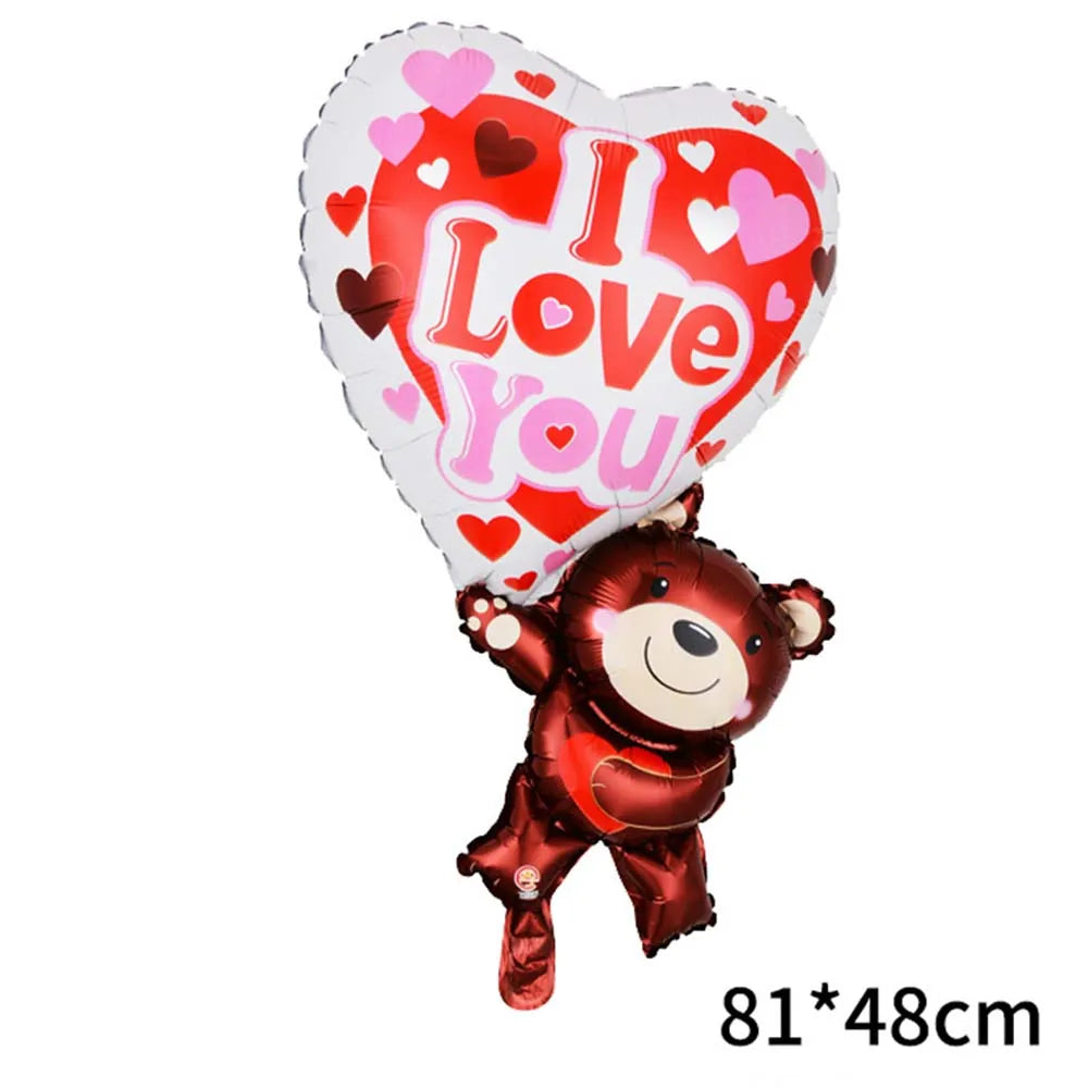 Love Bear Rose Balloon Decoration