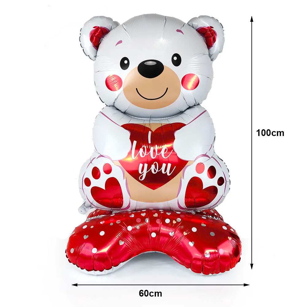 Love Bear Rose Balloon Decoration