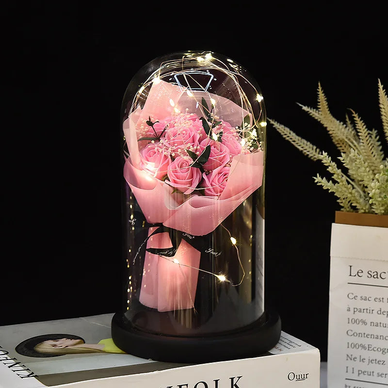 Eternal Rose LED Light Dome Gift
